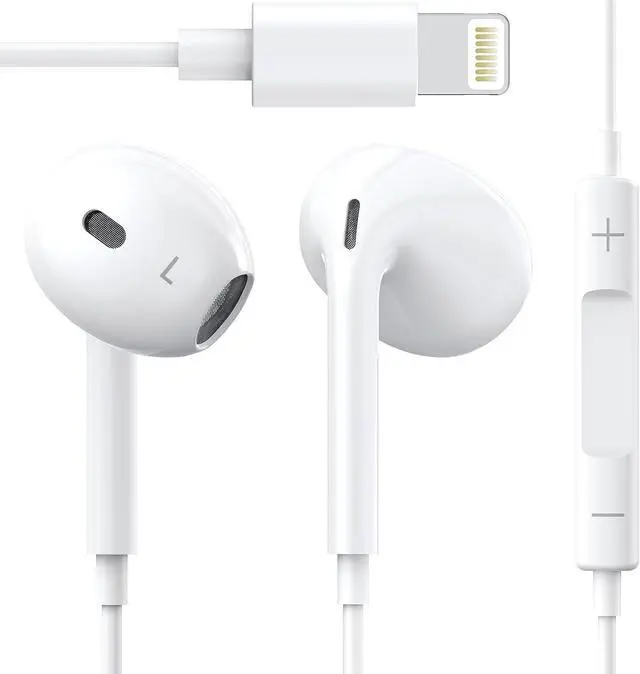 Main image of Earbuds Wired for iPhone Lightning Earphones Corded Headphones with Microphone Controller [MFi Certified] No Bluetooth Compatible with iPhone 14/13/12/11 Pro Max/XR/X/SE/8P/8/7P/7-All iOS System