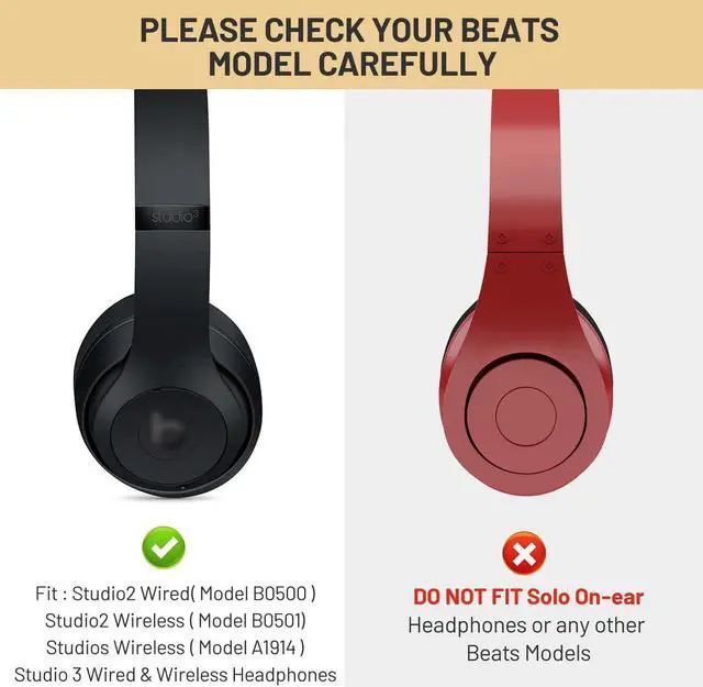 Alt view image 6 of 7 - Replacement Earpads for Beats Studio 2 & 3 - Ear Pads for Beats Studio