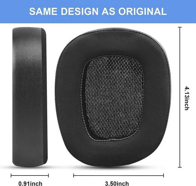 Alt view image 7 of 7 - Replacement Ear Pads for Logitech G533 G633 G935 GVOEARS Cooling Gel Ear Cushions for Logitech G231 G433 G533 G633 G635 G933 G935 Gaming Headphones with Thick and Soft Foam (Black)