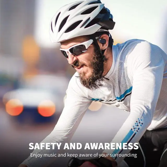 Alt view image 3 of 7 - Open Ear Earbuds, Powerful Sound Sports Headphones with Clear Call, 40Hrs PlaytimeBluetooth 5.3 Headphones with Smart Digital Display Design IPX6 Waterproof Fit for Running, Gym, Workout