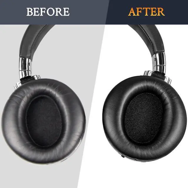 Alt view image 4 of 7 - Professional Earpads Cushions Replacement for Cowin (Silensys) E7/E7 Pro Headphones (Do Not Fit SE7) Ear Pads with Soft Protein Leather Noise Isolation Foam - Black