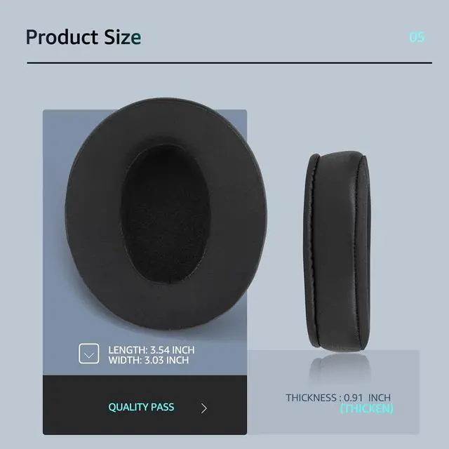 Alt view image 5 of 7 - Frozen Replacement Earpad for Sennheiser Headphones Fits HD4.50BT/ HD4.50/ HD4.50BTNC/ HD458BT/ HD450/ HD450BT Headset Ear Cushion with Soft Clothes & Memory Foam (Black)