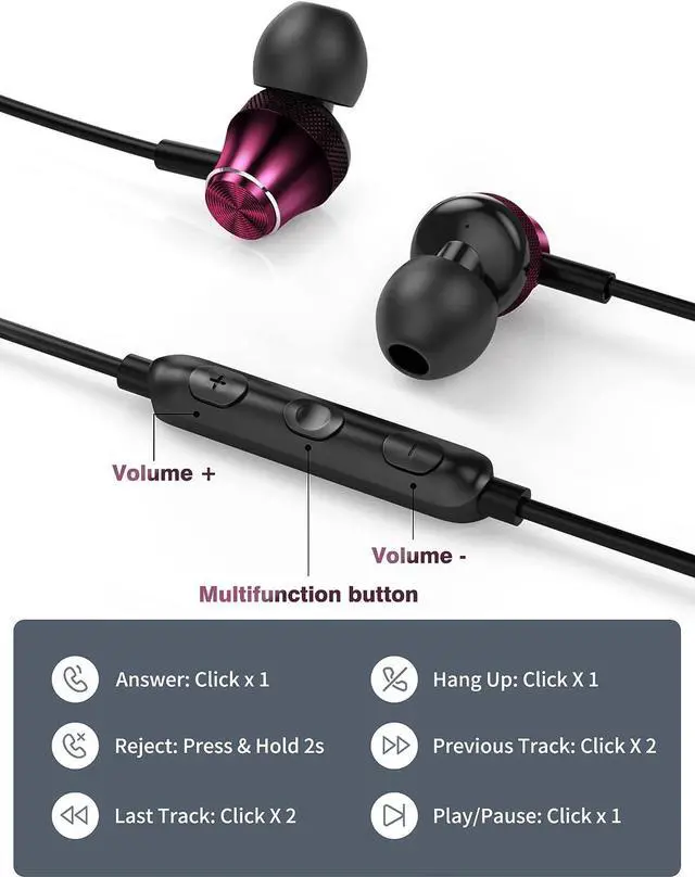 Alt view image 3 of 7 - USB C Headphone Type C Earphone Hifi Stereo Wired Earbuds for Google Pixel 6a 7a 7 6 Samsung A53 A54 S23 in-Ear Noise Canceling Bass Corded Headset with Mic for Galaxy Z Flip Fold 5 4 S22 S21 S20 Wine