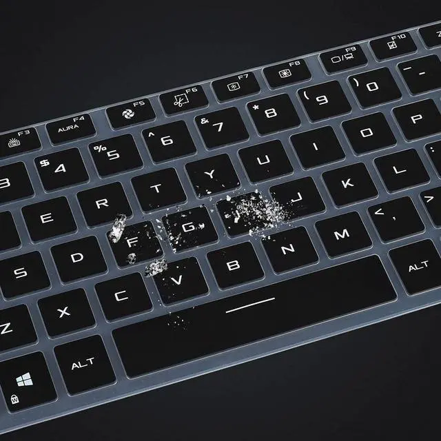 Alt view image 4 of 6 - Keyboard Cover for ASUS ROG Zephyrus G14 GA402 2023 2022 Zephyrus M16 GU604 GU603 ROG Zephyrus G15 GA503 & Zephyrus G16 GU603 TUF Dash F15 ROG Zephyrus G14 GA402 2023 Keyboard Skin - Black