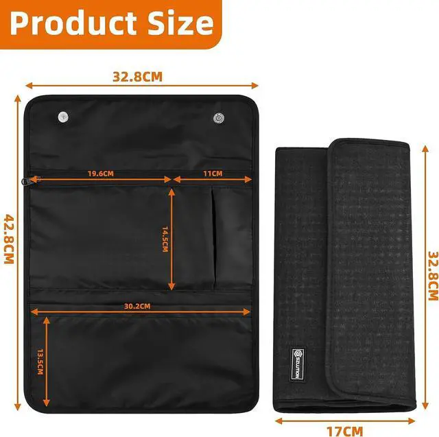 Alt view image 3 of 7 - CaSZLUTION Travel Case Compatible with Apple Magic Keyboard + Magic Trackpad + Magic Mouse, Magic Keyboard Accessories Sleeve Case (Black)
