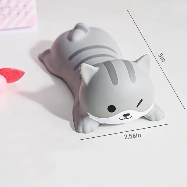 Alt view image 3 of 5 - Cute Wrist Rest Support for Mouse Keyboard Computer Elbow Pad Arm Rest for Desk Ergonomic Kawaii Office Supplies Slow Rising PU Mouse Pad Cat