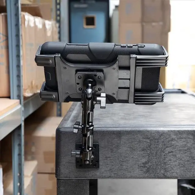 Alt view image 6 of 7 - Mounts - Heavy-Duty Tablet Mount | Secure Drill Base for Cars Walls and Tables | Adjustable Arm Ensures Perfect Positioning | Universal Tablet Stand and Holder | Great for iPad Wall Mount