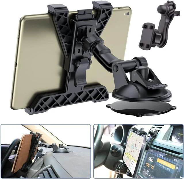 Main image of OHLPRO Tablet Holder for Car, iPad Holder for Car Air Vent Mount, Universal Dashboard Windshield 2-in-1 Cradle TPU Suction Sticky Gel for iPad/iPad mini Samsung Galaxy Size 6"- 10.5" iPad Car Holder