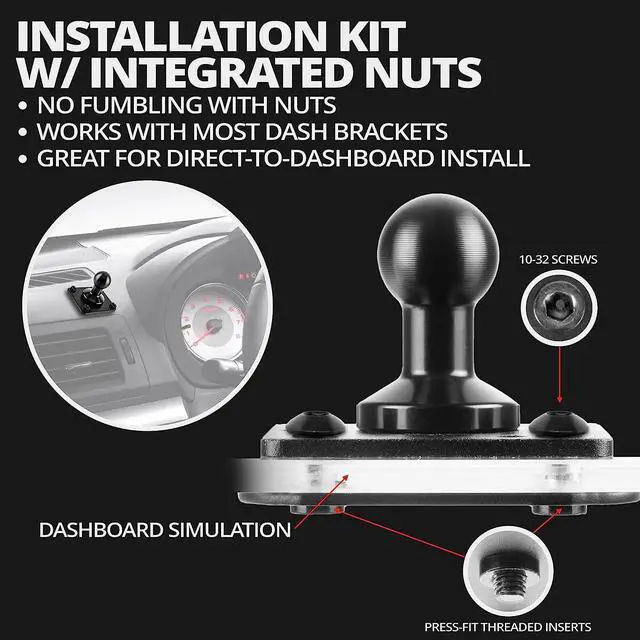 Alt view image 5 of 7 - Metal Drill Base Tablet Mount - By TACKFORM [Enduro Series] - iPad Holder for wall or truck. ELD Mount | Compatible with iPad Mini, IPad Pro 12.9, Galaxy S, Surface Pro & Switch