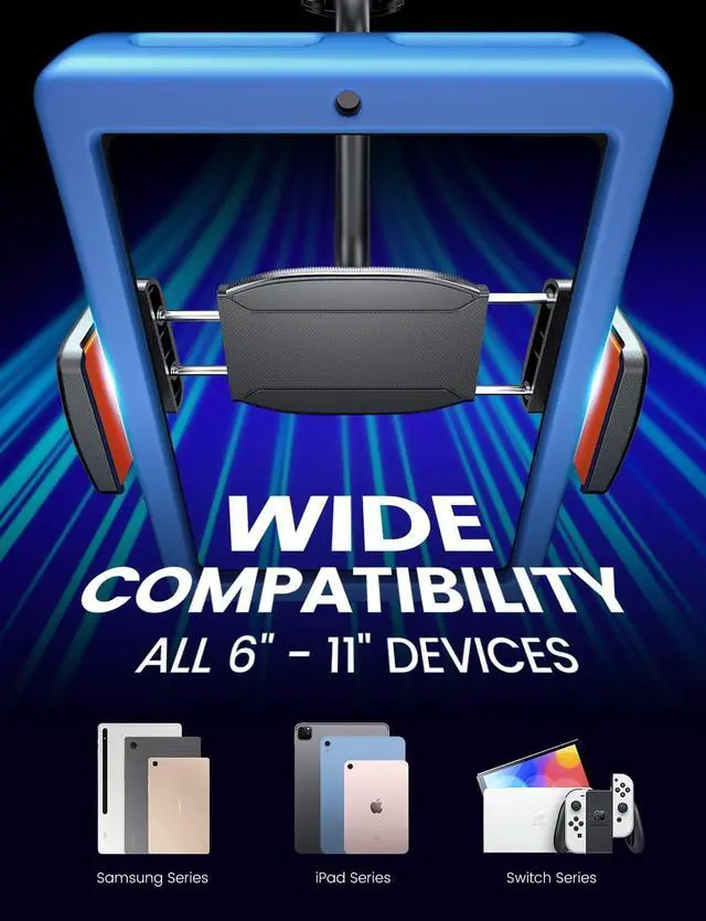 Alt view image 7 of 7 - Tablet Holder for car 1.57 Extra Deep Clamp for iPad Holder for Car Dashboard Gooseneck iPad Car Mount Car Tablet Holder Windshield Suction Cup Mount for 6-11 Tablet