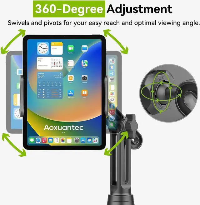 Alt view image 3 of 7 - Golf Cart Tablet Mount Phone Holder [2-In-1] Cup Holder GPS Mount Accessories for Club Car EZGO Yamaha Compatible with iPad Air Mini 11-Inch Pro Samsung Galaxy Tab Tablets iPhone Cell Phone