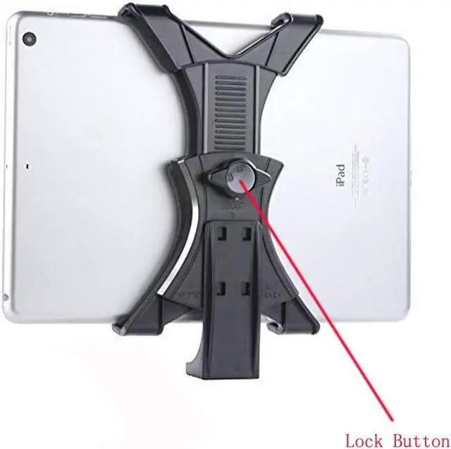 Alt view image 5 of 7 - 7-10 Tablet Tripod Mount Adapter Holder for iPad/iPad Air 2/ iPad Mini/Samsung Galaxy Tab/Tab Pro/Tab S/Microsoft Surface/Google Nexus/Selfie Stick/Monopod/iPad Pro 10.5