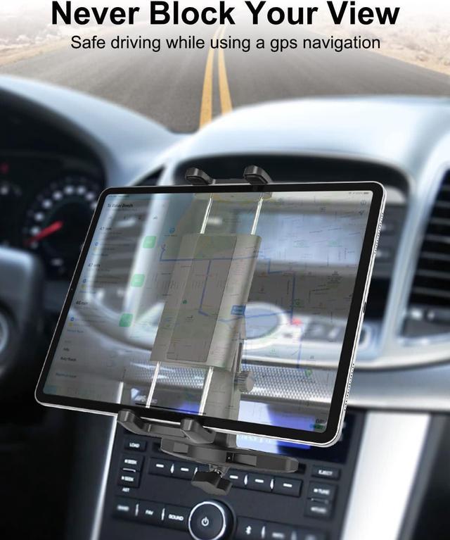 Car Tablet Holder CD Slot Adjustable Arm CD Player Tablet Mount 360  Rotation CD Phone Cradle for iPad Pro 12.9 Mini Air Galaxy Z Fold Series Tabs  iPhone More 4-13 Device 