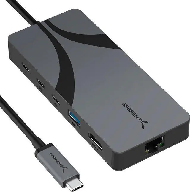 Main image of SABRENT USB4 Hub Travel Dock 40Gbps with HDMI 2.1 8K 60Hz, 2 USB C 10Gbps, USB A, 2.5GbE, 85W PD Charging, Thunderbolt Hub, Powered USB Hub for Mac mini M1 and Laptops