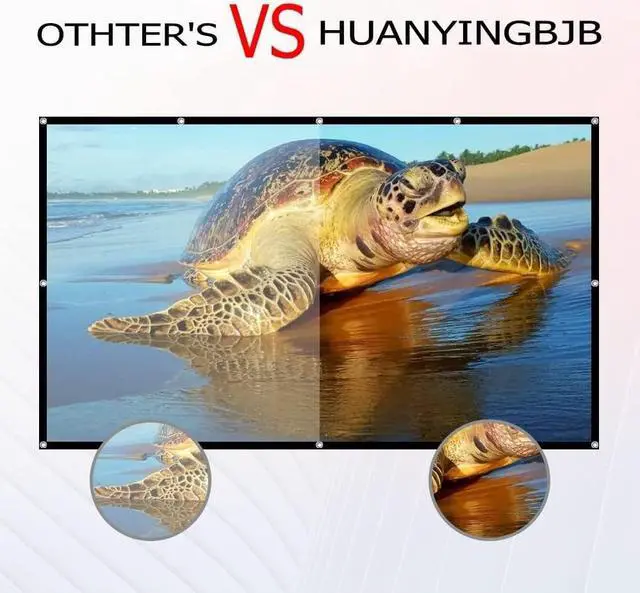 Alt view image 3 of 6 - 200 inches Projector Screen,HUANYINGBJB 4K 16:9 HD Rear Front Projector Screen Foldable Projection Screen Double-Sided Portable Outdoor Projector Screen for Movie Home Theater Yard Travel (200)