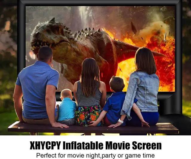 Alt view image 7 of 7 - Inflatable Projector Screen 15ft Inflatable Movie Screen Outdoor with Air Blower and Storage Bag, Easy Set up, Front and Rear Projection for Outdoor Movie Night Backyard Pool Fun