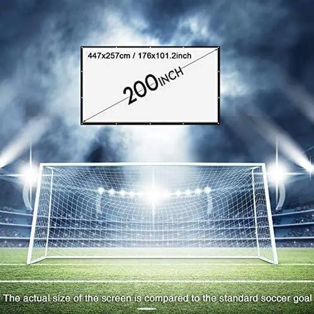 Alt view image 2 of 7 - 200 Inch Large Huge Projector Screen Big 16:9 3D Movie Screen of Thick Canvas Material Projection Screen HD for Outdoor Indoor Home Theater Church with a Black Projector Bag Not Include Mount