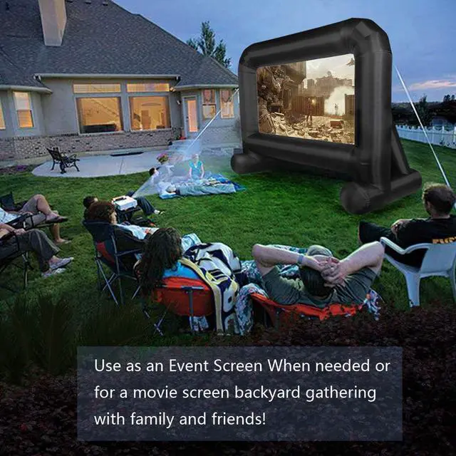 Alt view image 7 of 7 - OUTTOY 14 FT Inflatable Movie Screen Blow up Mega Movie Projection Outdoor Screen, Anti-crease