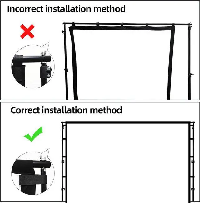 Alt view image 3 of 7 - 12-Foot Projector Screen and Stand,150 inch Large Indoor Movie Projection Screen 16: 9 Wrinkle-Free Design Ideal foOutdoor Yard Movie Night and Outdoor Camping, Conference, Office,Presentations