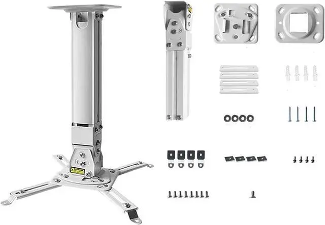 Alt view image 6 of 7 - Heavy Duty Projector Mount Strong Universal Projector Mount Projector Ceiling Mount Max Load 45Lbs Extendable 11.4-15.3in /29-39 cm Angle Adjustable White Projector Wall Mount Hanger Bracket