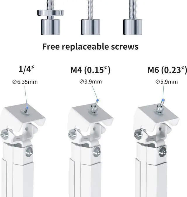 Alt view image 4 of 7 - Extended Mini Projector Ceiling Mount Adjustable Wall Mount with Thread Adapters for Projector DVR Camera Max 21inch (PR05MINI)