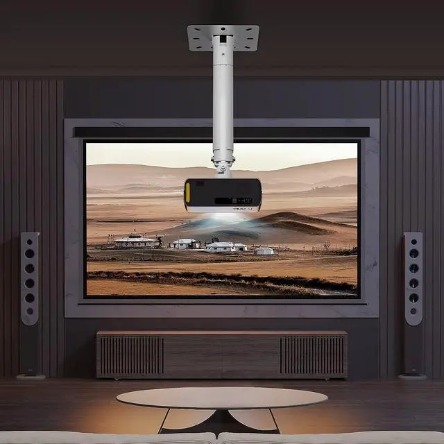 Alt view image 2 of 7 - Extended Mini Projector Ceiling Mount Adjustable Wall Mount with Thread Adapters for Projector DVR Camera Max 21inch (PR05MINI)