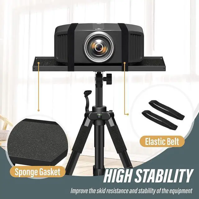 Alt view image 6 of 7 - Projector Stand 2023 The Latest Projector Stand Tripod Adjustable from 17.6 to 51.4 Sturdy Laptop Tripod Stand Projector Tripod Stand for Presentations Home Cinema Studio and Stage Use