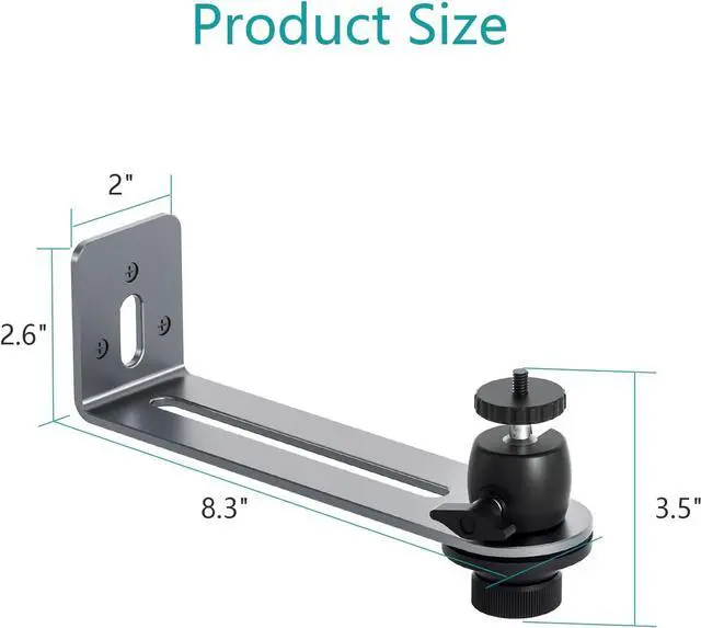Alt view image 2 of 6 - Projector Ceiling Mount Bracket 360 Degrees Adjustment Aluminum Alloy Wall Mount Holder Home Office Projector Stand