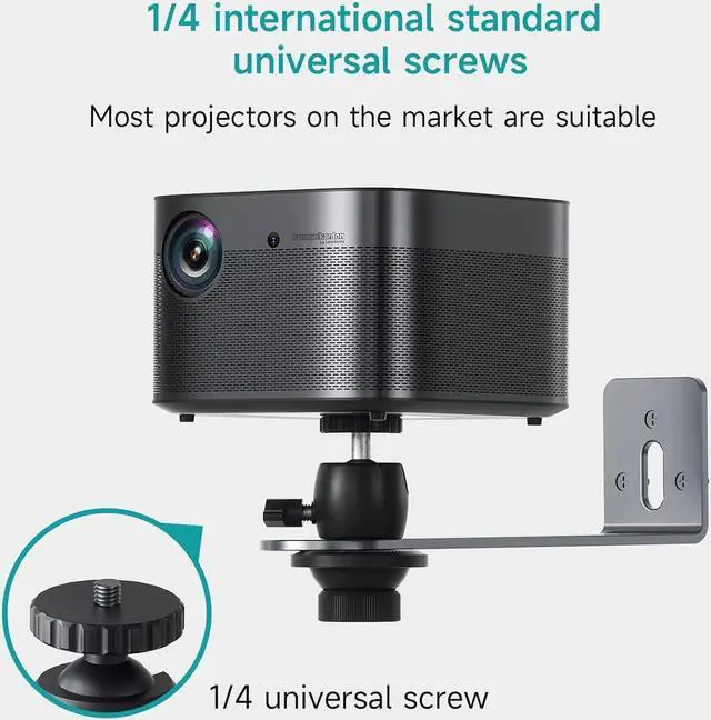 Alt view image 4 of 6 - Projector Ceiling Mount Bracket 360 Degrees Adjustment Aluminum Alloy Wall Mount Holder Home Office Projector Stand