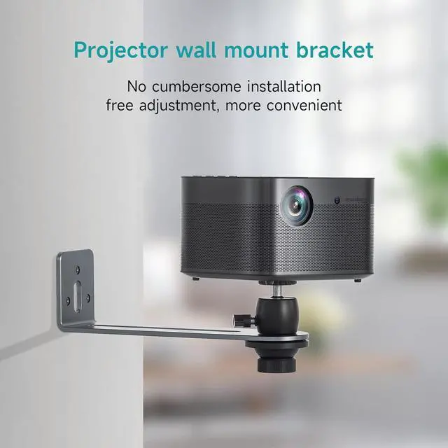 Alt view image 5 of 6 - Projector Ceiling Mount Bracket 360 Degrees Adjustment Aluminum Alloy Wall Mount Holder Home Office Projector Stand