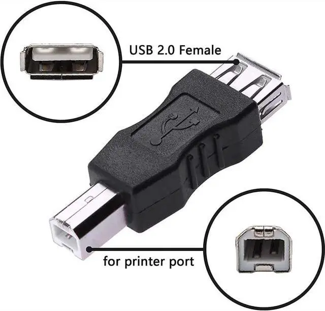 Alt view image 2 of 7 - USB A to B Adapter USB 2.0 A Female to USB B Male Printer Converter Connector Plug for Printer/Scanner Extender Connection Printer to USB Adapter (F/M ??-????????)
