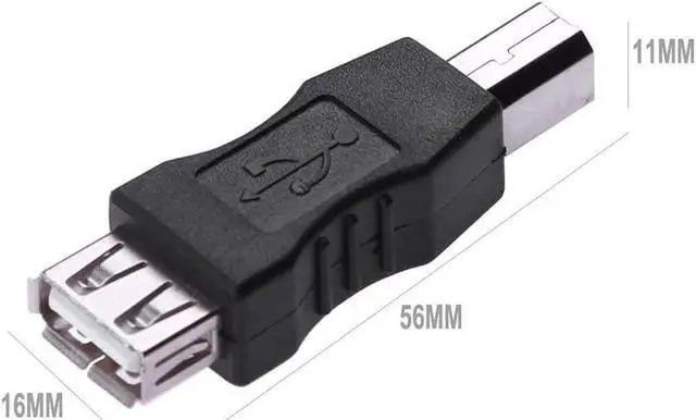 Alt view image 7 of 7 - USB A to B Adapter USB 2.0 A Female to USB B Male Printer Converter Connector Plug (F/M 2 Packs)