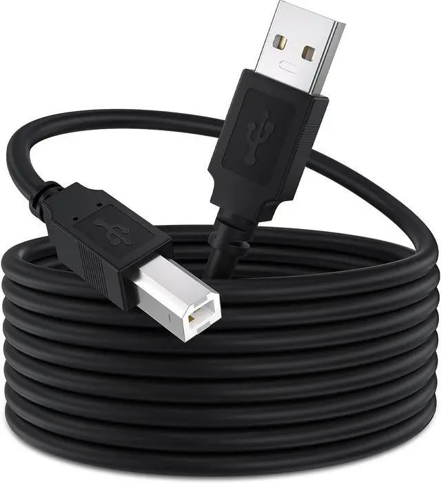 Main image of USB 2.0 Printer Cable 25 FT 2.0 High Speed Printer Cable Type A Male to B Male Long USB A to B Cable 25 Foot