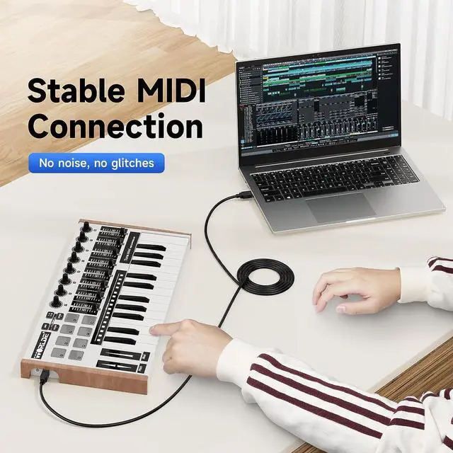 Alt view image 5 of 7 - USB 2.0 Printer Cable 25 FT 2.0 High Speed Printer Cable Type A Male to B Male Long USB A to B Cable 25 Foot