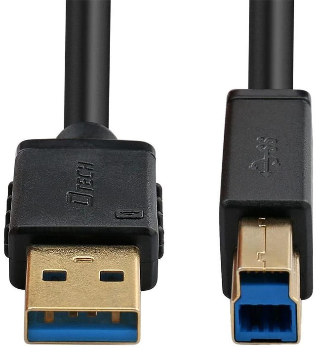 Alt view image 4 of 7 - DTECH 6 ft Printer Cable USB to USB b Cord Type A 3.0 Square End Male to Male KVM Data Wire for Laptop Computer (6 Feet, Black)