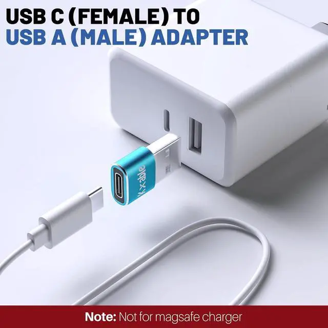 Alt view image 2 of 4 - USB C Female to USB Male Adapter 4 Pack (Multi Colors) Type-A to USB C Charger Converter Compatible with iPhone 15 Pro Max iPad Apple Watch Airpods Galaxy S23 Google Pixel 5 4 XL