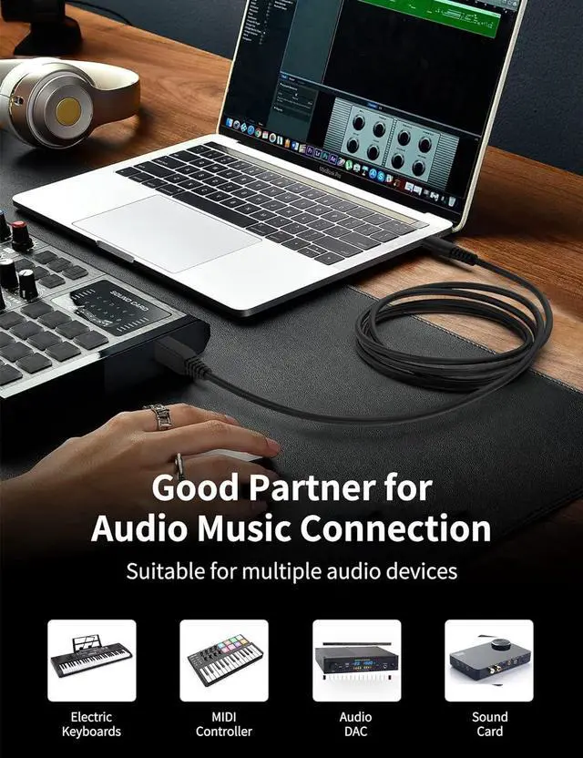 Alt view image 3 of 7 - USB C Printer Cable 6.6FT USB B to USB C Printer Cable 2.0 High-Speed Type C Printer Cord for MacBook Pro/Air USB C MIDI Cable for HP Canon Dell Epson Brother Lexmark and Scanner MIDI DJ Controller