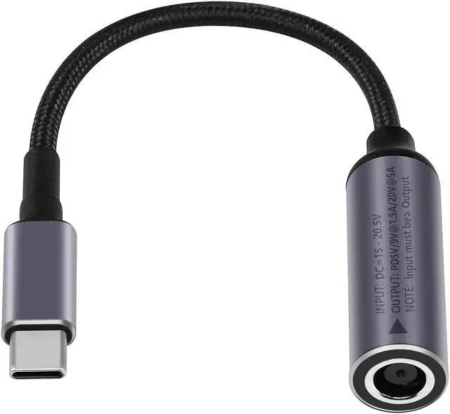 Main image of PD DC 7.4mm x 5.0mm Female(7.4mm x 0.6mm) Input to USB Type C Male Power Charging Cable 100W DC7450 to Type C Cable with PD Automatic Identification Chip for Phones Tablets Laptops(Blue)