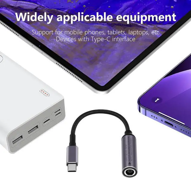 Alt view image 6 of 7 - PD DC 7.4mm x 5.0mm Female(7.4mm x 0.6mm) Input to USB Type C Male Power Charging Cable 100W DC7450 to Type C Cable with PD Automatic Identification Chip for Phones Tablets Laptops(Blue)