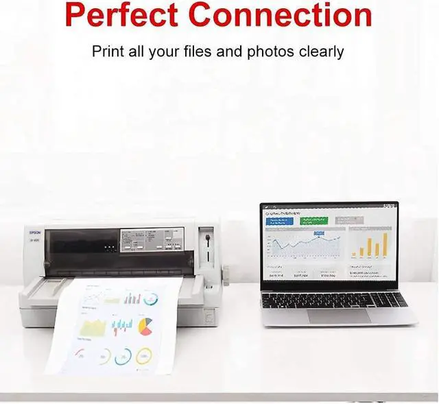 Alt view image 7 of 7 - Printer Cable 100 ft,USB Printer Cable High Speed USB 2.0 A Male to Type B Male Scanner Cord Compatible with HP, Canon, Epson, Dell, Brother, Xerox, Samsung etc (100FT/30M)