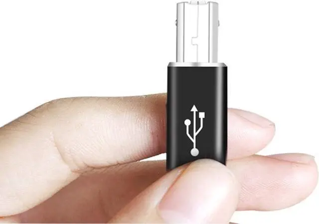 Alt view image 5 of 7 - USB B to USB C Adapter (2 Pack) USB-C Female to Printer Male Converter USB Type C to Midi USB B Connector Support Data Sync Compatible with Printer Scanner Fax Machine Electronic Piano