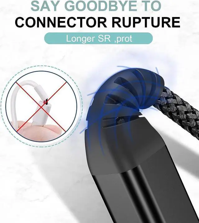 Alt view image 6 of 7 - Printer Cable 6ft sweguard USB 2.0 Printer Cable USB-A to USB-B Cable High Speed Nylon Braided Scanner Printer Cord for HP Canon Dell Epson Brother Lexmark Xerox Piano DAC & More-Black