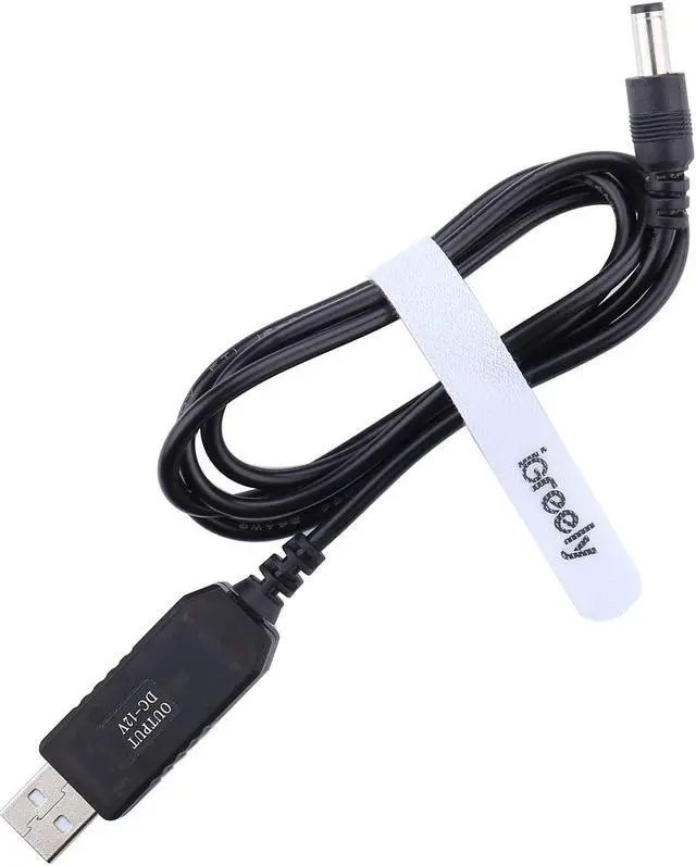 Alt view image 6 of 7 - DC 5V to DC 12V USB Voltage Step Up Converter Cable Power Supply USB Cable with DC Jack 5.5 x 2.5mm or 5.5 x 2.1mm USB 5V to DC 12V Cable 3ft