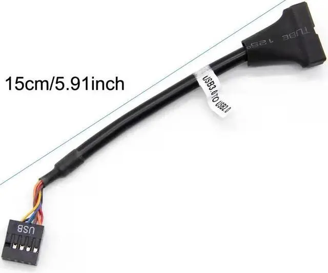 Alt view image 2 of 7 - 3 Pack USB 3.0 Header to USB 2.0 Motherboard Adapter 19 Pin to 9 Pin Connector Cable Front Panel USB3.0 to 2.0 Converter 19pin Male to 9pin Female for PC Computer Chassis Desktop Case
