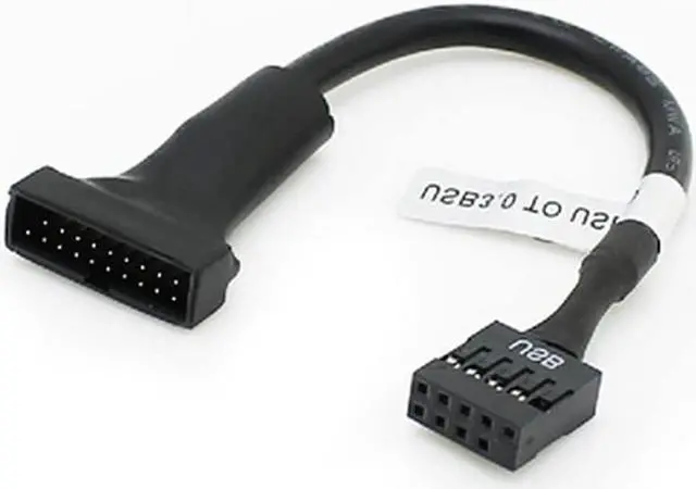 Alt view image 4 of 7 - 3 Pack USB 3.0 Header to USB 2.0 Motherboard Adapter 19 Pin to 9 Pin Connector Cable Front Panel USB3.0 to 2.0 Converter 19pin Male to 9pin Female for PC Computer Chassis Desktop Case