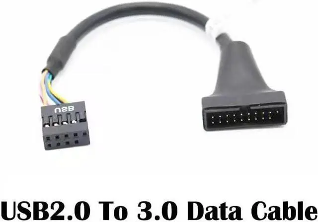 Alt view image 3 of 7 - 3 Pack USB 3.0 Header to USB 2.0 Motherboard Adapter 19 Pin to 9 Pin Connector Cable Front Panel USB3.0 to 2.0 Converter 19pin Male to 9pin Female for PC Computer Chassis Desktop Case