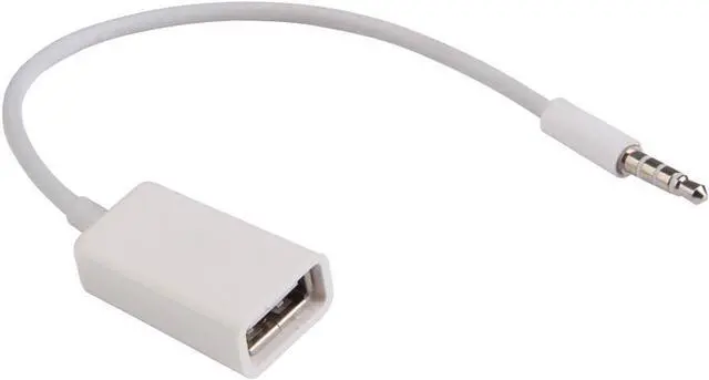 Alt view image 2 of 7 - 3.5mm Male AUX Audio Plug Jack to USB 2.0 Female Converter Cable Cord EN