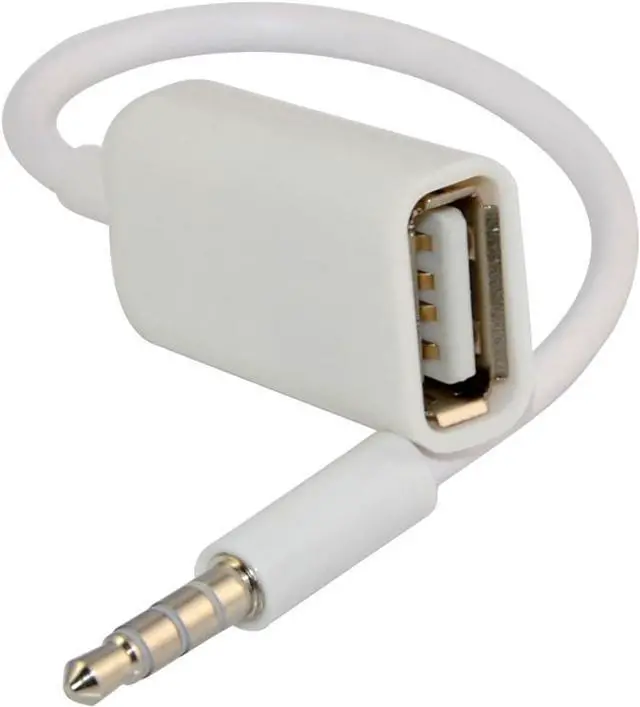 Alt view image 6 of 7 - 3.5mm Male AUX Audio Plug Jack to USB 2.0 Female Converter Cable Cord EN