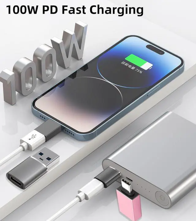 Alt view image 4 of 6 - USB C to USB Adapters USB to USB Type C OTG Adapter for Android USB 3.2 Converter Fast Charging Fast Data Transfer Adaptor for iPad AirPods iWatch Keyboard Mouse Laptop PC