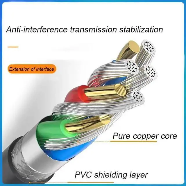Alt view image 4 of 6 - USB extension cable, (2 PACK 1FT) USB 3.0 male to female extension cable withstands fast data transfer compatible with USB keyboard, mouse, webcam, camera, phone, USB hub, printer, hard drive, etc